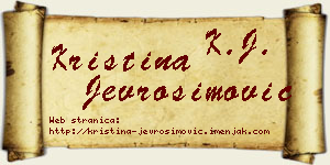 Kristina Jevrosimović vizit kartica
